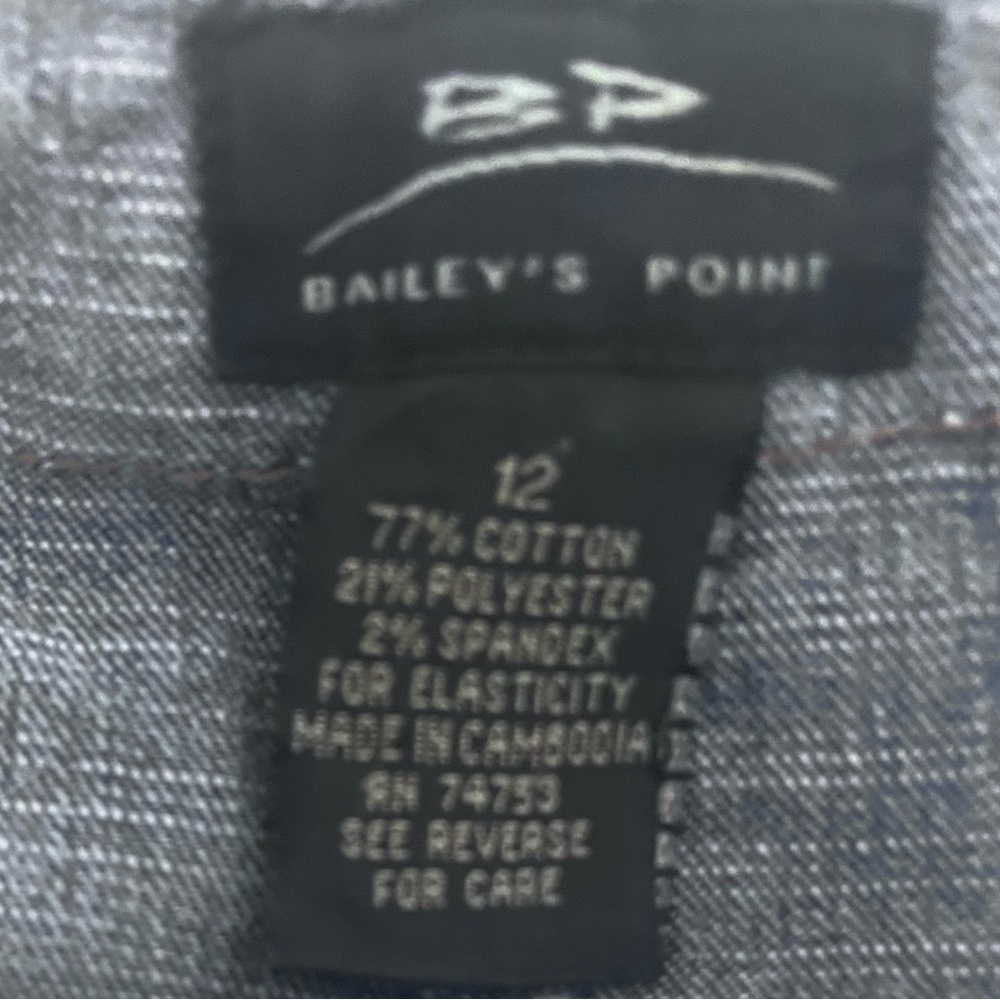 Bailey's Point Denim Belted Mini Skirt Skort Vintage Y2K Women's Size 12 Pockets - Picture 7 of 7